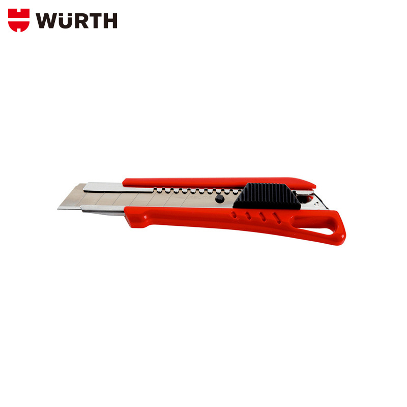 wurth/伍尔特塑料手柄切刀带滑块 多用美工刀 多功能工具用裁纸刀